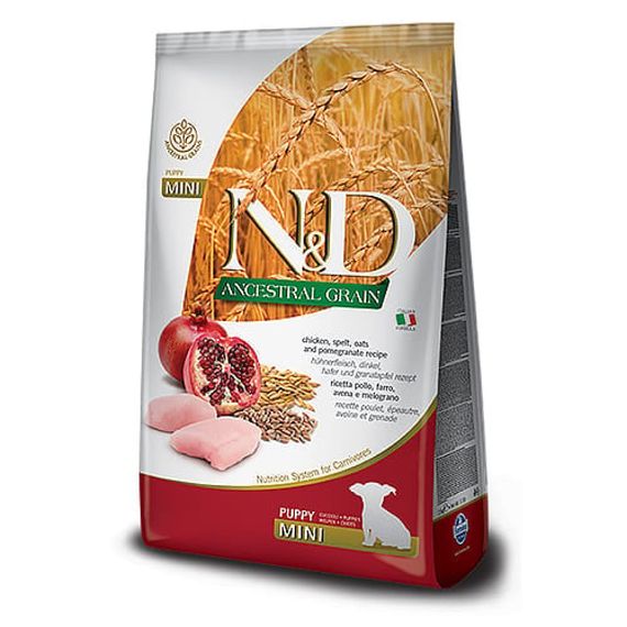 Сухий корм з куркою для щенят малих порід Farmina N&D Dog Chicken & Pomegranate Puppy Mini, 2.5 кг