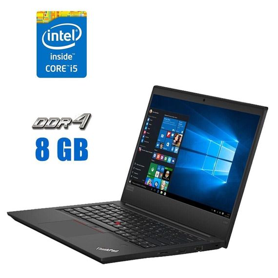 Ультрабук Lenovo ThinkPad T490 / 14" (1920x1080) IPS / Intel Core i5-8250U (4 (8) ядра по 1.6 - 3.4 GHz) / 8 GB DDR4 / 480 GB SSD / Intel UHD Graphics 620 / WebCam б/у