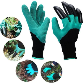 Гумові рукавички для саду, Рукавички пазурі GARDEN GENIE GLOVES   знижка
