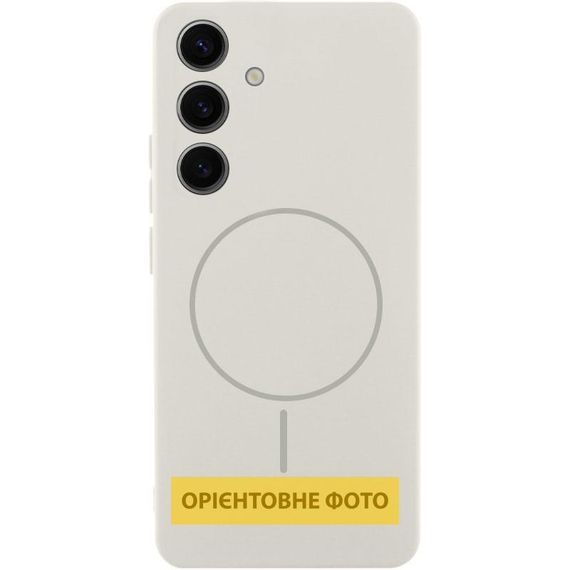 Чехол Silicone Cover Lakshmi Full Camera (AA) with MagFit для Samsung Galaxy S25 Edge Белый / White