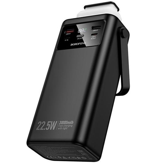Портативний ЗП Power Bank Borofone BJ65 High 22.5W+PD20W with cable 30000 mAh Black | Зображення 6