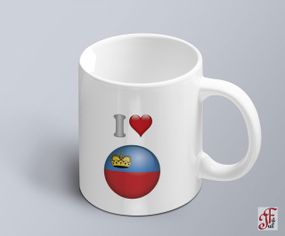 Чашка  з принтом я люблю Ліхтенштейн з зображенням прапору  (02010109052)