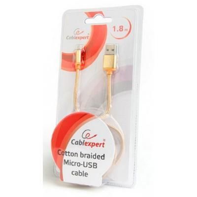 Дата кабель USB 2.0 AM to Micro 5P 1.8m Cablexpert (CCB-mUSB2B-AMBM-6-G) | Зображення 2