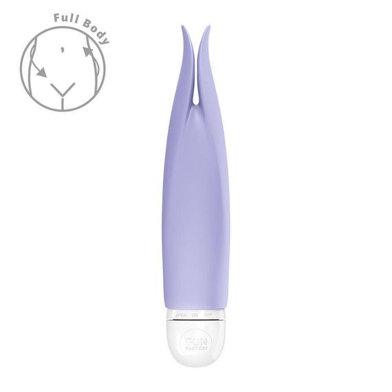 Вібратор з пелюстками Fun Factory VOLITA purple, компактний, дуже тихий, на батарейках Sex Aura | Зображення 3