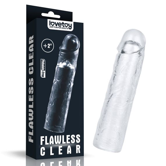 Насадка - Flawless Clear Penis Sleeve Add 2" Clear Sex Aura