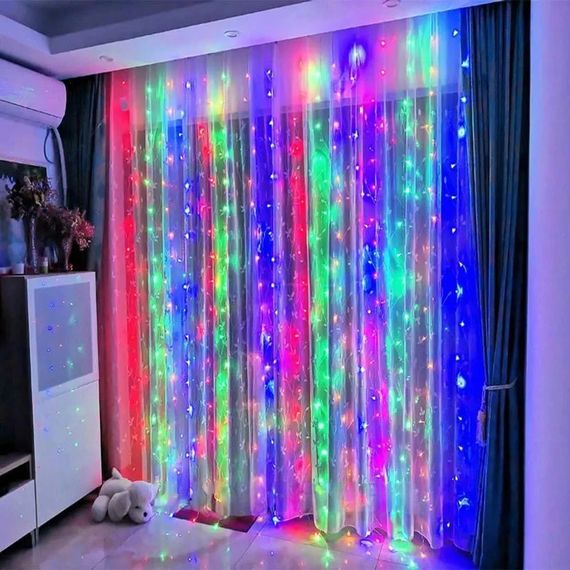 Гірлянда-штора Водоспад XPRO RD-080, 2х2 м, 240LED, Синя (23456797101_372) | Зображення 6