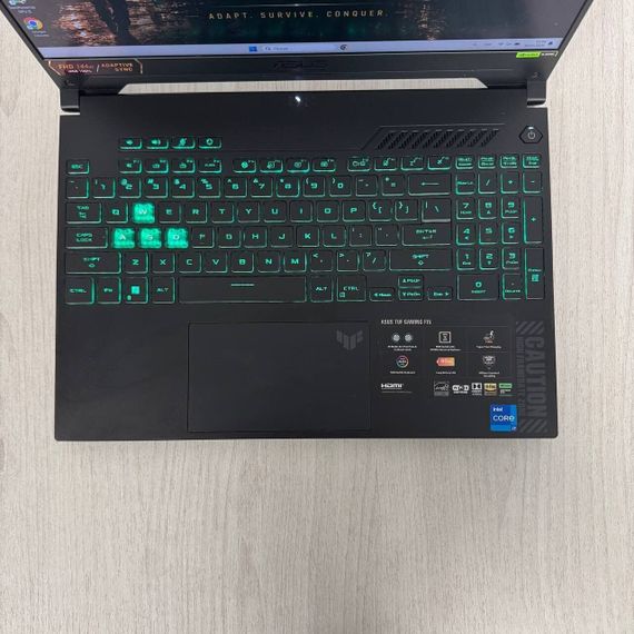 Ігровий ноутбук Б-клас Asus TUF Gaming F15 FX507ZI / 15.6" (1920x1080) IPS / Intel Core i7-12700H (14 (20) ядер по 3.5 - 4.7 GHz) / 16 GB DDR4 / 512 GB SSD NVMe / nVidia GeForce RTX 4070, 8 GB GDDR6, 128-bit / WebCam б/в | Зображення 4