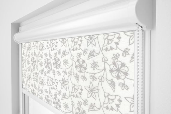 Рулонна штора Rolets Квіти 2-52721-475 47.5x170 см закритого типу Біла