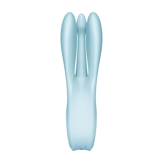 Кліторальний вібратор Satisfyer Threesome 1 Light Blue з трьома гнучкими пальчиками | Зображення 3
