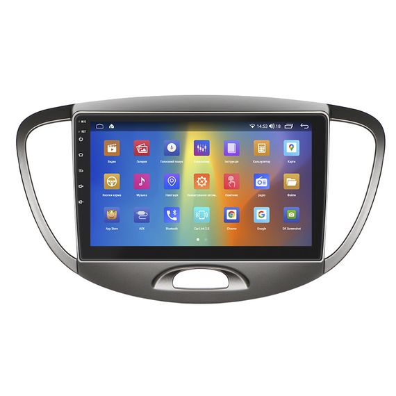 Штатная магнитола Lesko для Hyundai i10 I 2007-2013 экран 9" 2/32Gb CarPlay 4G Wi-Fi GPS Prime | Зображення 1