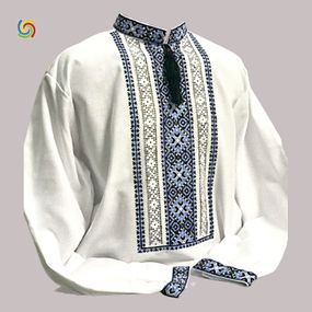 Рубашка Украинская вышиванка 33326798 цвет белый размер M/L
