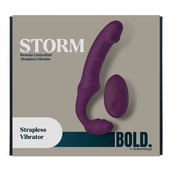 Безремінний вібрострапон Dream Toys Storm з пультом дистанційного керування, фіолетовий Sex Aura | Зображення 1