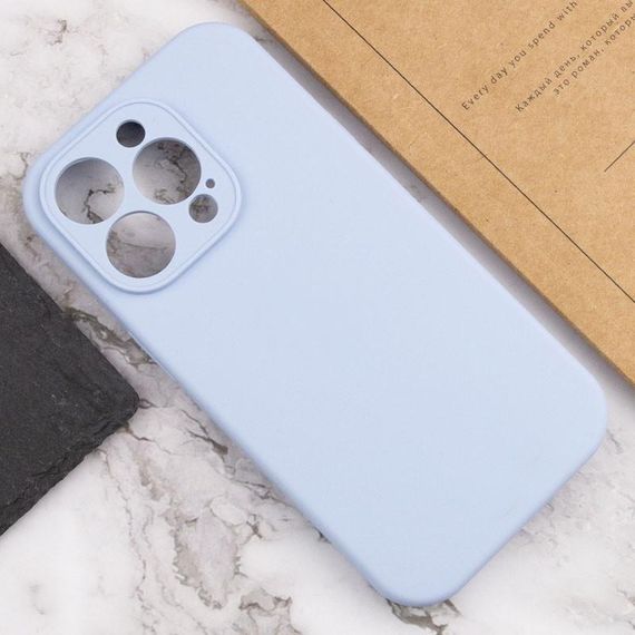 Чехол Silicone Case Full Camera Protective (AA) NO LOGO для Apple iPhone 13 Pro (6.1") Голубой / Lilac Blue | Зображення 4