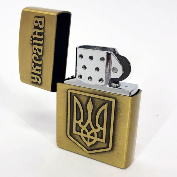 Запальничка кремнієва патріотична Україна 4550. Колір: золотий SW-35 | Зображення 3
