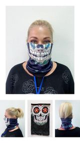 Защитная бафф маска на лицо 4Profi Череп размер L 14738_1