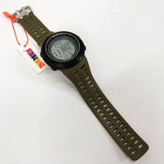 Часы наручные мужские SKMEI 2070AGWT ARMY GREEN, армейские часы противоударные. Цвет: зеленый | Зображення 9