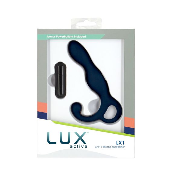 Масажер простати Lux Active LX1 Anal Trainer 5.75″, Dark Blue, віброкуля в комплекті | Зображення 3