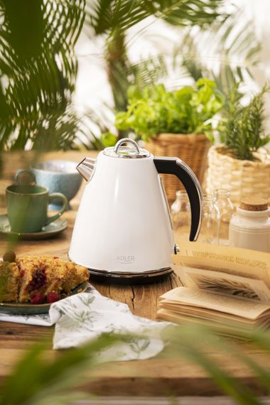 Електрочайник з нержавіючої сталі Adler AD 1343 білий 1,5 л, 2200 Вт | Зображення 5
