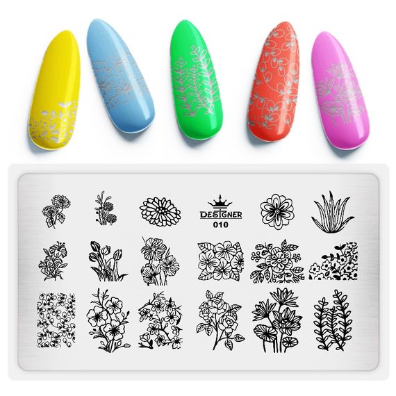 Пластина 010 для стемпінгу Designer Professional (12х6см) | Зображення 1