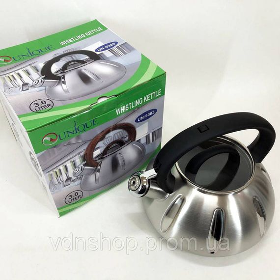 Чайник со свистком с удобной нейлоновой ручкой, Качественный чайник из нержавеющей стали со свистком XT-88 | Зображення 5