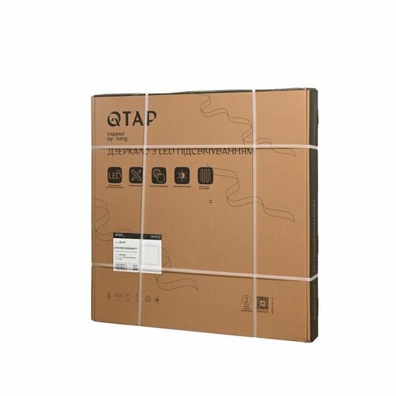 Зеркало Qtap Mideya (MI1) 800x800 с LED-подсветкой Touch, с антизапотеванием, диммером, рег. яркости QT2078NCF808048477 | Зображення 6