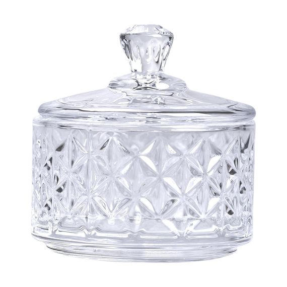 Конфетница стеклянная с крышкой Ø 6.5 см HP-YH-30 | Зображення 1