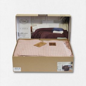 Вафельне покривало Sikel 210×240 см. Carel Pudra