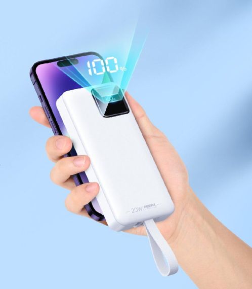 Зовнішній акумулятор REMAX Suji Series PD 20W+QC 22.5W  Fast Charging Cabled Power Bank 30000mAh  RPP-550 | Зображення 3