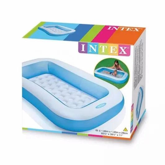 Надувний басейн Intex 166 х 100 х 25 см 90 л Blue | Зображення 1