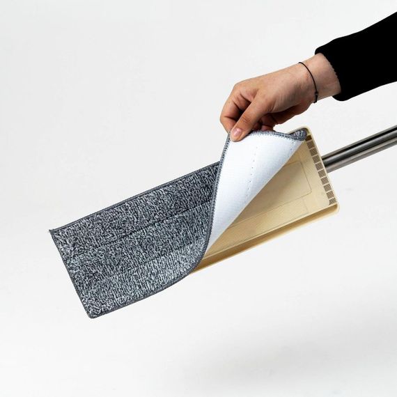 Швабра и ведро с автоматическим отжимом 8л, Scratch Anet, Бежевый / Комплект для уборки / Швабра-лентяйка | Зображення 4