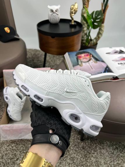 Кросівки Air Max Plus White Silver , текстиль , В'єтнам 38 24 см | Зображення 3