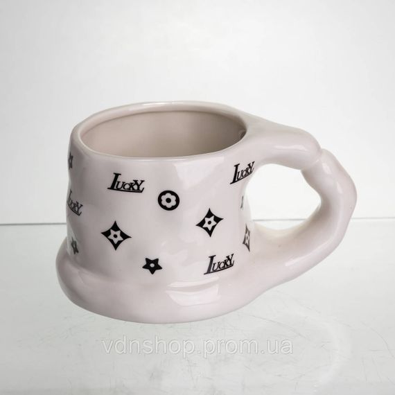 Чашка порцелянова 500 (мл) оригінальна кружка на подарунок чашка для чаю та кави Чорний FM-11A