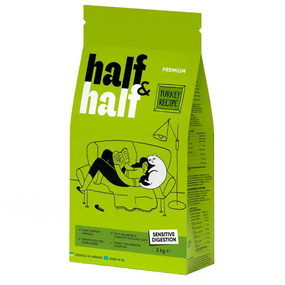 Сухой корм Half&Half Sensitive Digestion для взрослых котов с чувствительным пищеводом, индейка 2 кг