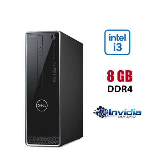 Комп'ютер Dell Inspiron 3470 SFF / Intel Core i3-9100 (4 ядра по 3.6 - 4.2 GHz) / 8 GB DDR4 / 256 GB SSD M.2 / nVidia Quadro P400, 2 GB GDDR5, 64-bit / Win 10 Home б/в