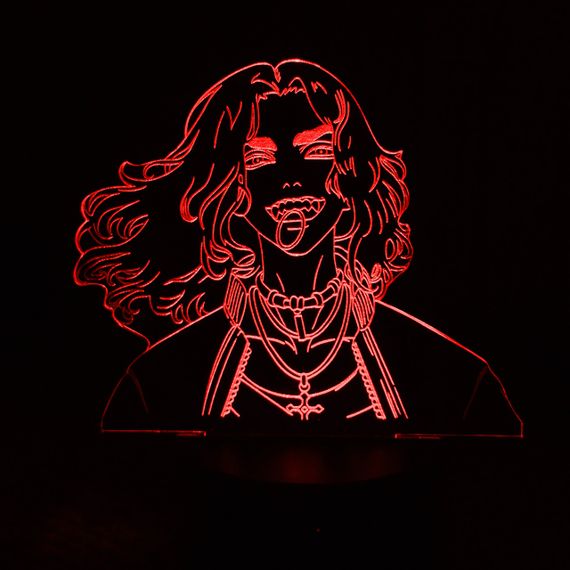 Акриловый светильник-ночник Кэйсукэ Бадзи (Keisuke Baji) красный tty-n000566