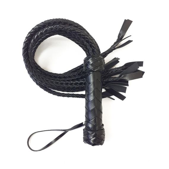 Флогер Кішка, 9 плетених хвостів по 50 см, колір чорний sexstyle | Зображення 5