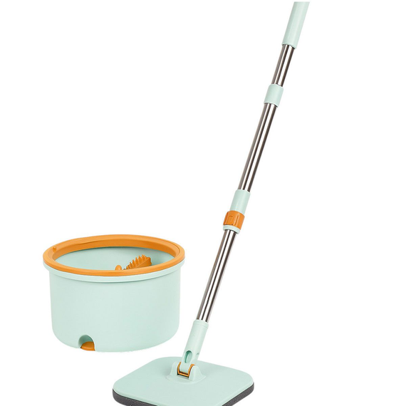 Набір для прибирання швабра з віджимом 119 (см) та відром 7 (л) професійна швабра з відром Блакитний HP-35015-45