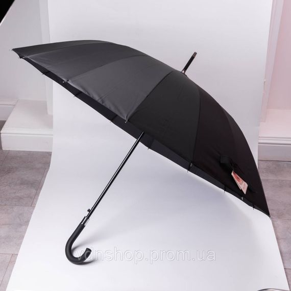 Класична парасолька-тростина напівавтомат з поліестеру міцна надійна 16 спиць діаметр 116 см HP-23-5 | Зображення 5