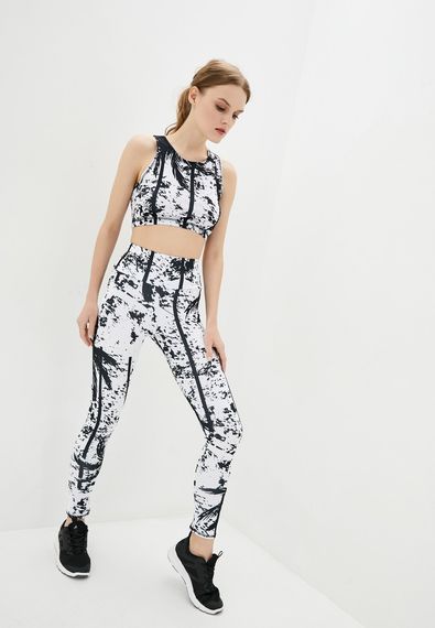 Спортивный топ 4Profi без рукавов c принтом "Тропик" черно-белый размер L дайвинг 16015 | Зображення 3