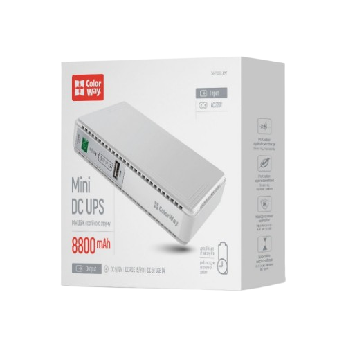 Джерело безперебійного живлення для роутера 8800mAh 21W DC:5V/9V/12V/24V ColorWay | Зображення 3