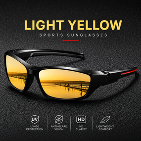 Спортивні сонцезахисні окуляри UV400 унісекс для водіння і спорту light yellow