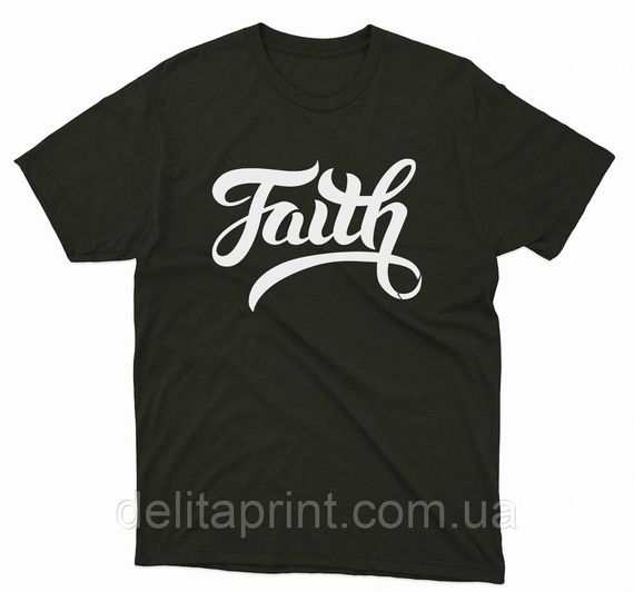 Футболка з християнським принтом Faith, Віра. FH-1