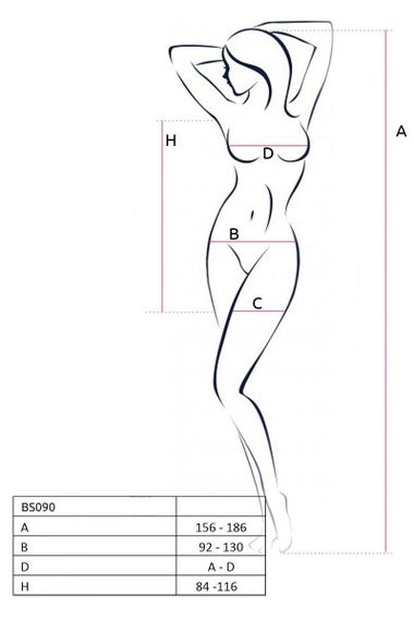 Бодістокінг мінісукня з метеликами Passion BS090 One Size white sexstyle | Зображення 4