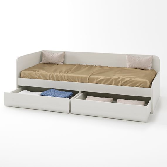 Односпальне ліжко з ящиками Еверест Соната-800 80х190 см німфея альба (EVR-2470) | Зображення 2