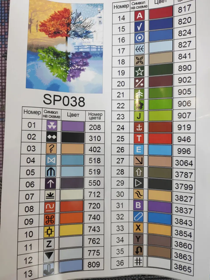 Алмазна мозаїка Пори року 40х50 см ColorArt  SP038 | Зображення 3