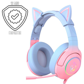 Игровые наушники ONIKUMA Gaming CAT Gradient with RGB K9 |3.5 mm| наушники с ушками
