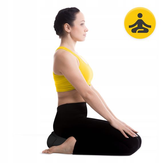 Подушка для йоги та медитації 4FIZJO Zafu напівкругла 40 x 30 x 12 см Black (P-5907739315519) | Зображення 5