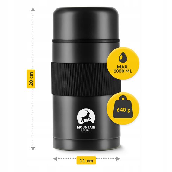Термос для їжі Mountain Goat 1 л Black (P-5907739315793) | Зображення 3