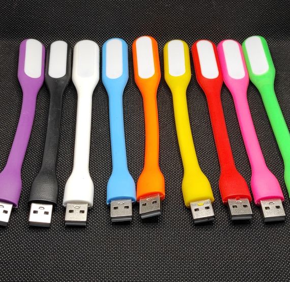 Ліхтарик USB гнучкий фіолетовий зелений | Зображення 2
