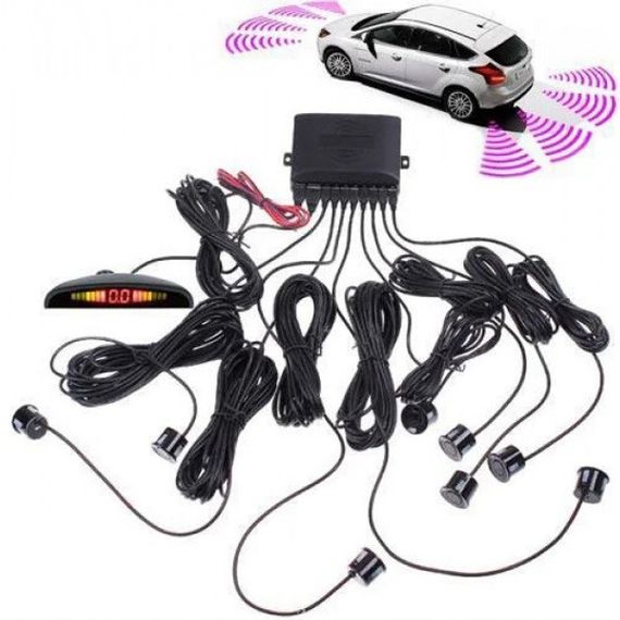 Парктроник (парковочный радар) Assistant Parking Sensor, 8 XK-651 черных датчиков | Зображення 2